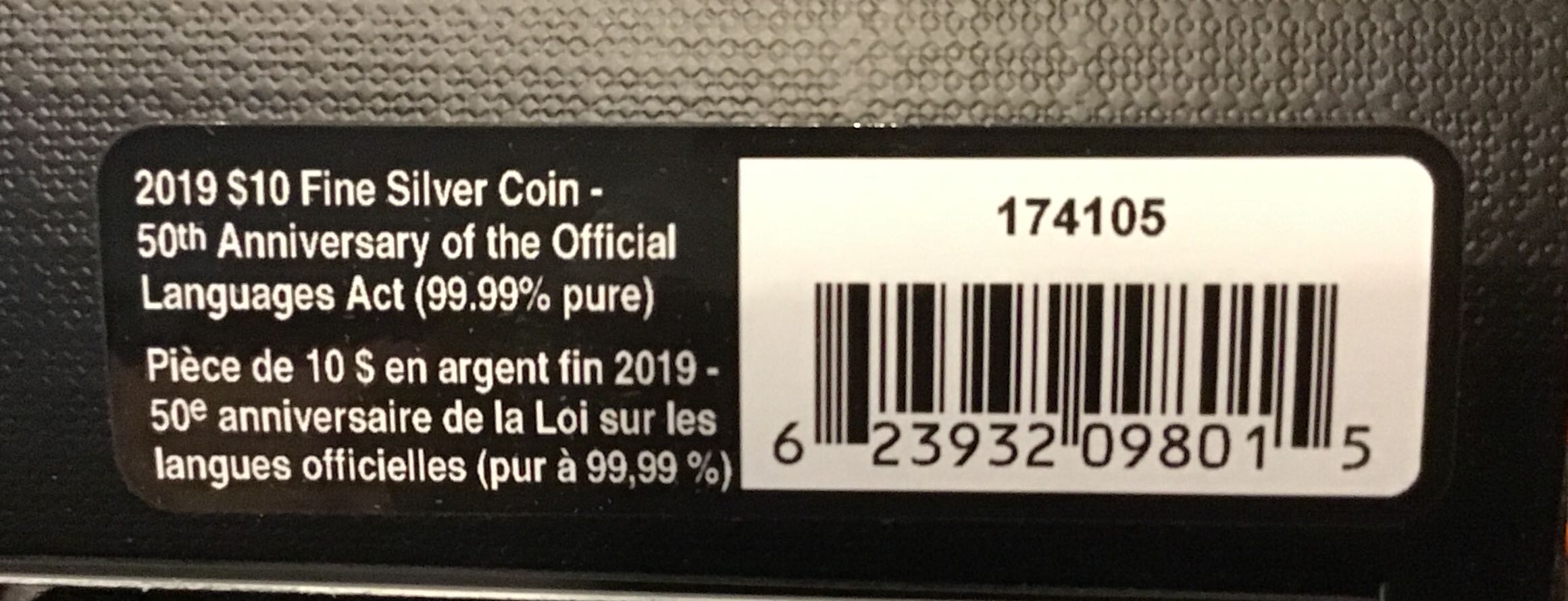 50th Anniversary of the Official Languages Act 174105  coin collectible [Barcode 623932098015] - Main Image 4