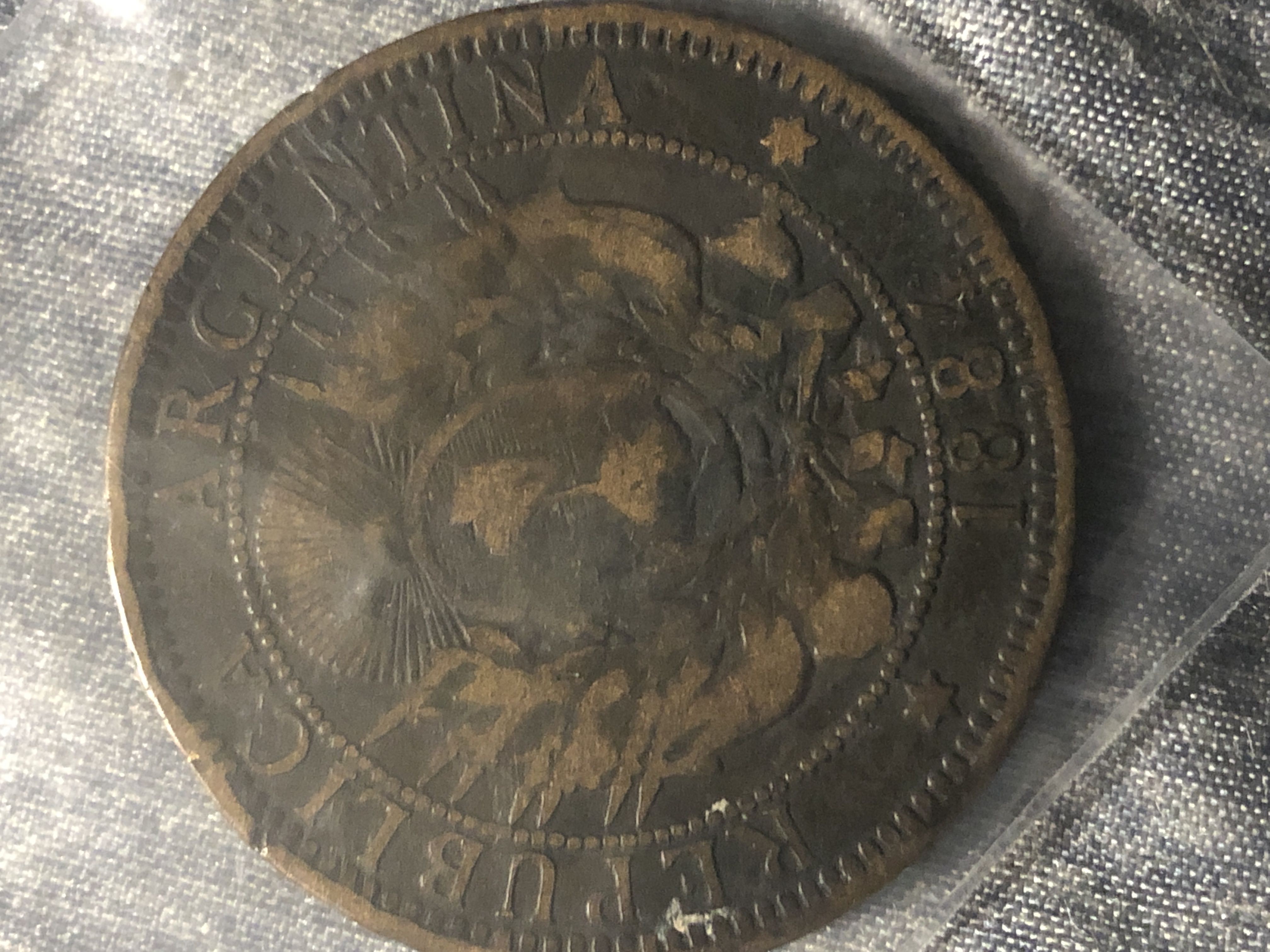 1884 Dos Centavos Argentina  coin collectible - Main Image 2