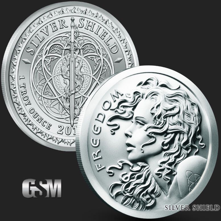 Silver Shield 1 oz   coin collectible - Main Image 2