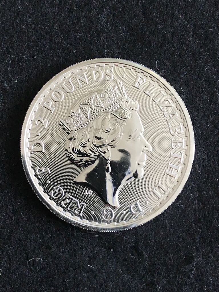 Britannia £2 Silver Bullion Gold Silhouette  coin collectible - Main Image 2