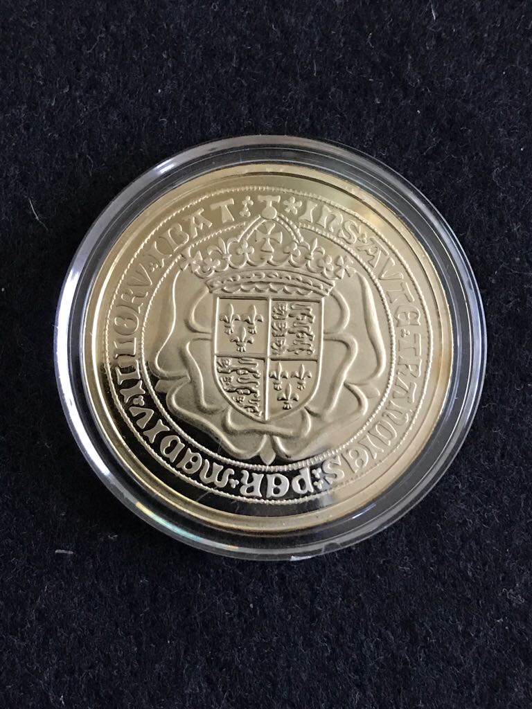Henry VII Replica 1489 Gold Sovereign coin collectible - Main Image 2