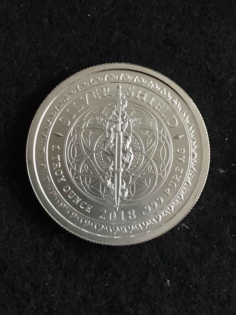 Silver Shield Justice  coin collectible - Main Image 2