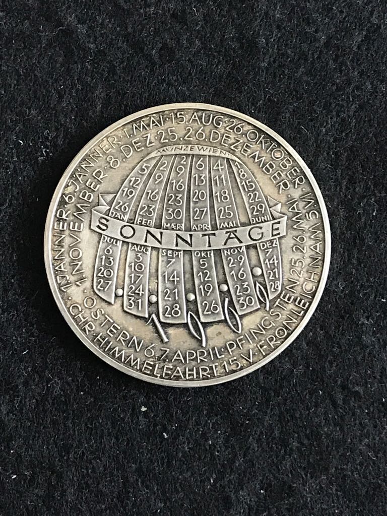 Vienna Mint 1969 Calendar Medal  coin collectible - Main Image 2