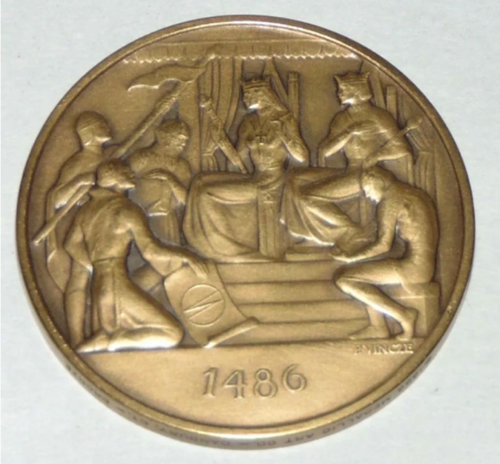 500th Anniversary Of Columbus First Audience With Queen Isabella  coin collectible - Main Image 2