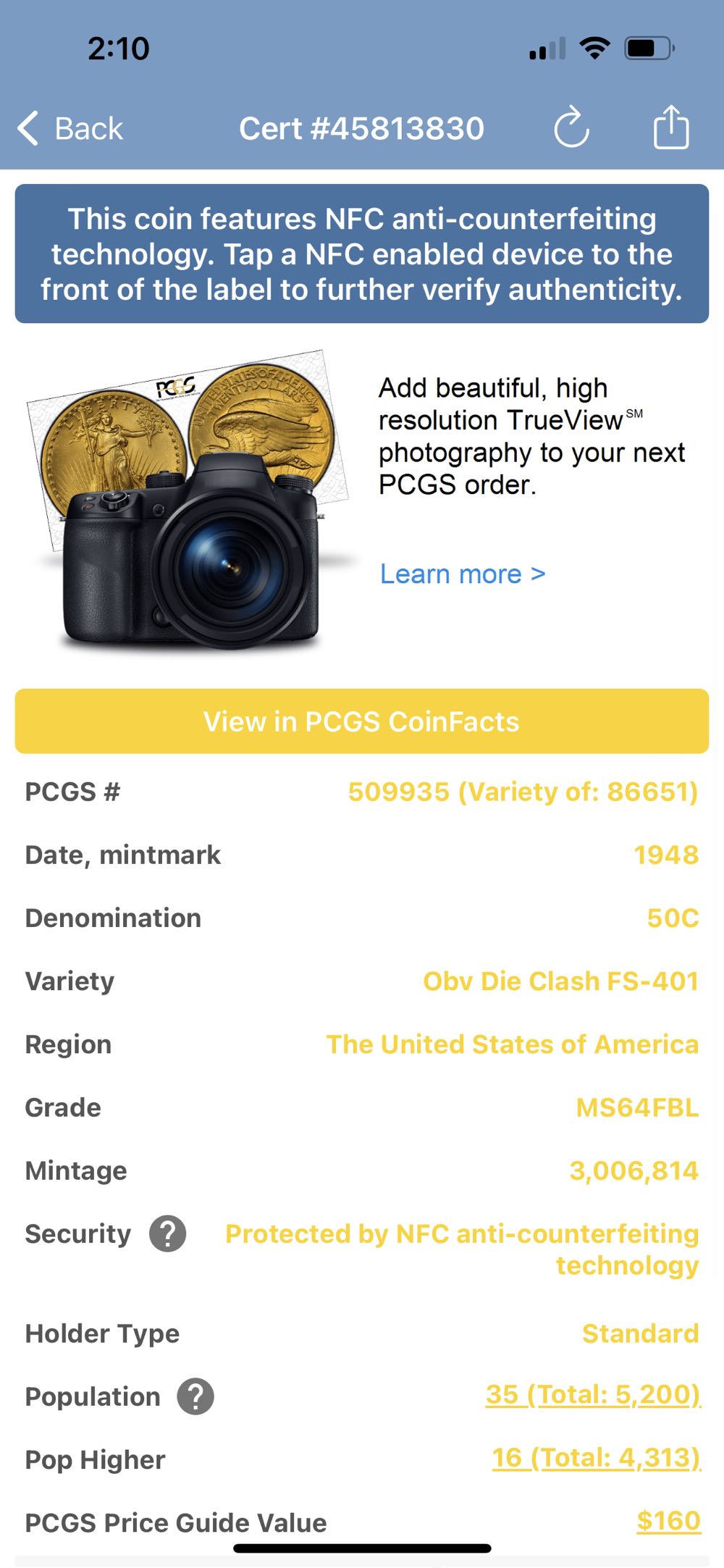 Franklin Half 1948 (FBL- Obv. Die Clash)  coin collectible - Main Image 3