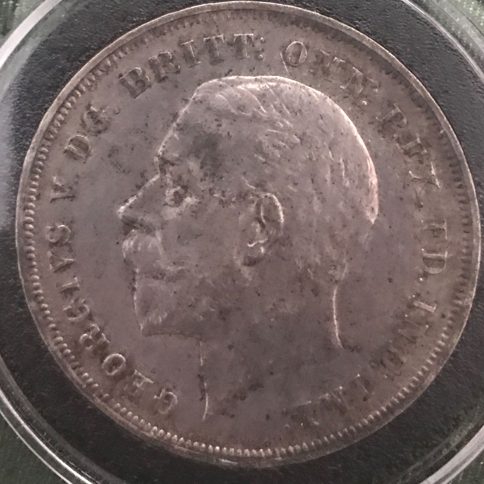 1935 Great Britain Silver Crown  coin collectible - Main Image 2