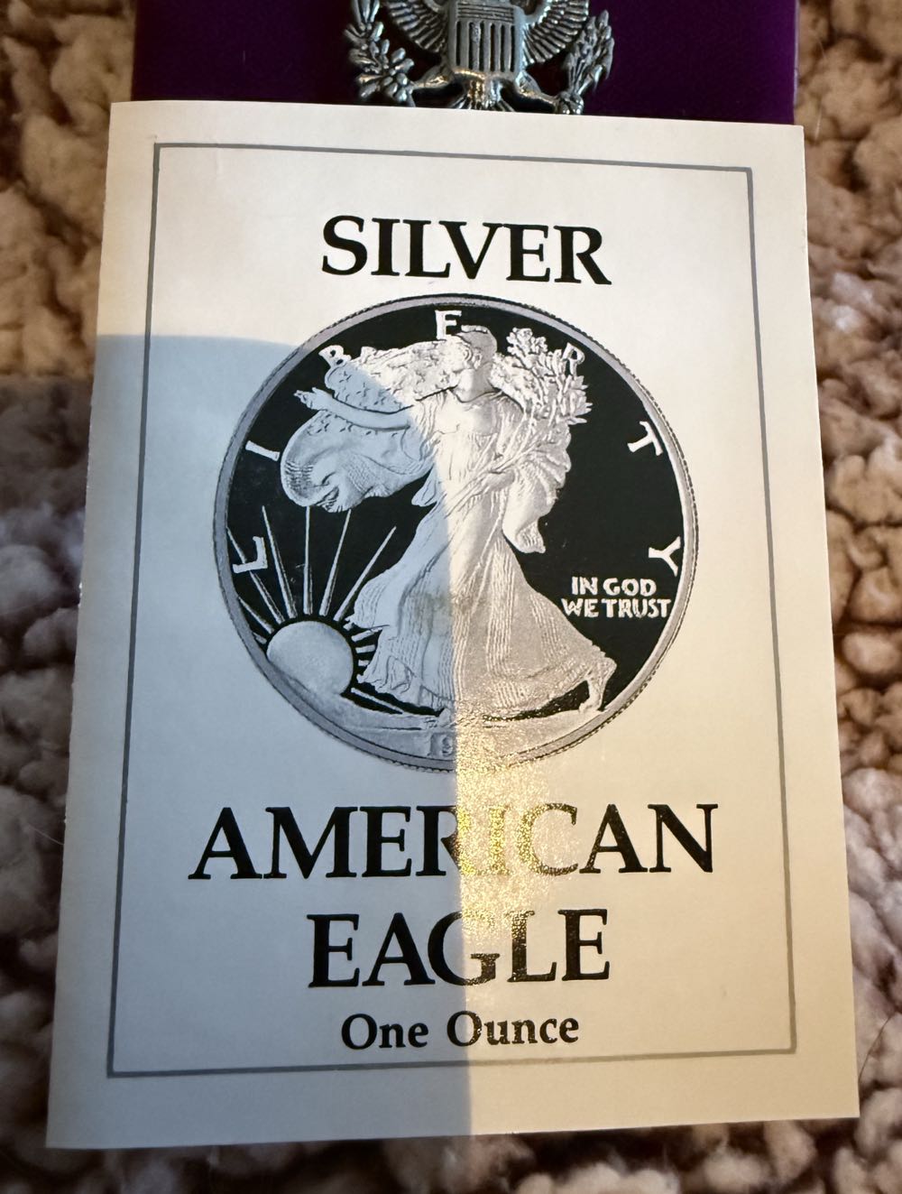 1990-S 1 oz Proof Silver American Eagle (w/Box & COA)  coin collectible - Main Image 5