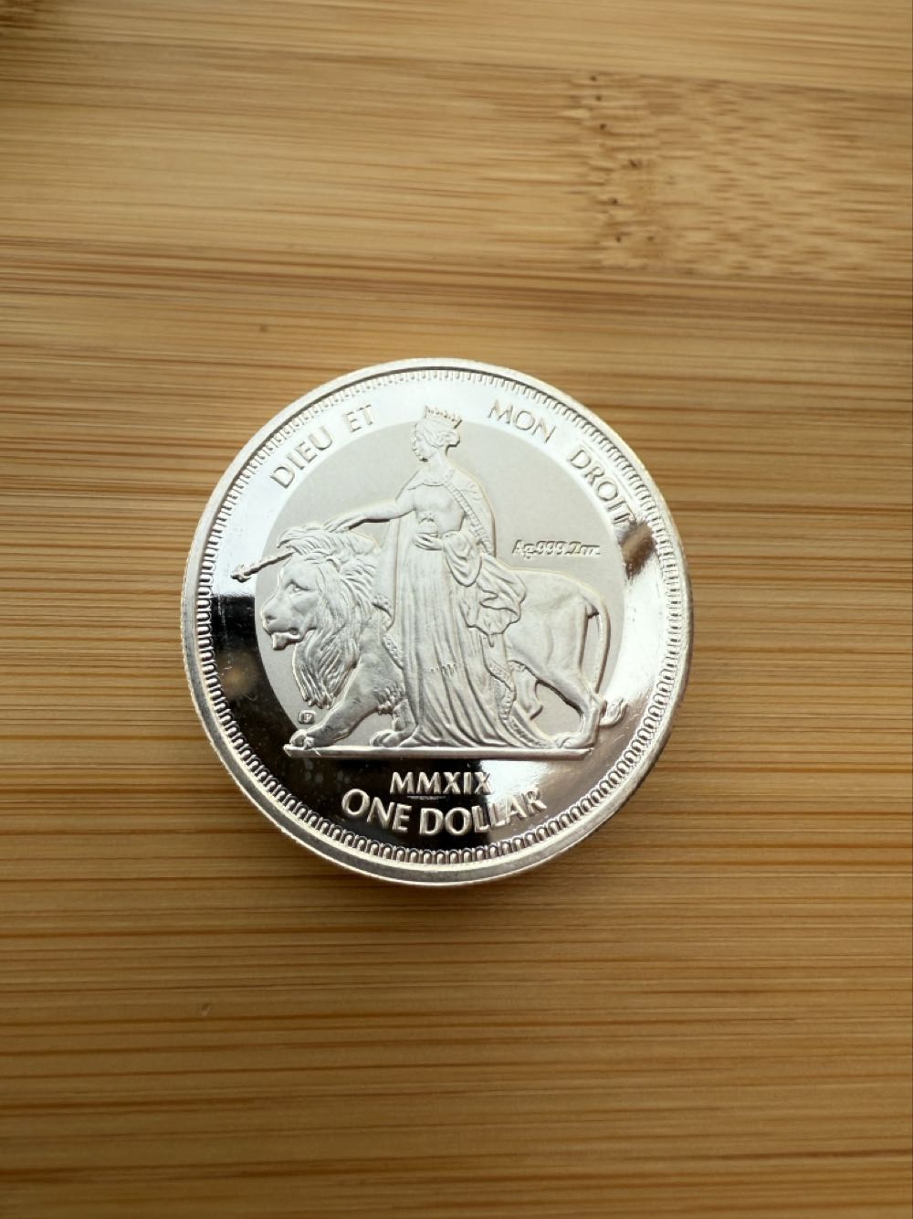 British Virgin Islands 2 oz Silver Una & The Lion Frosted BU 2019  coin collectible - Main Image 2
