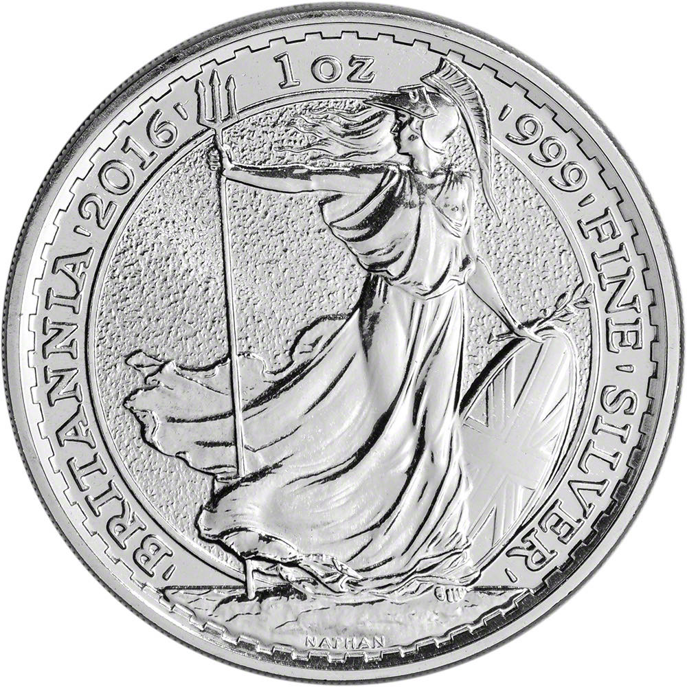 2016 Great Britain 1 oz Silver Britannia BU  coin collectible - Main Image 2