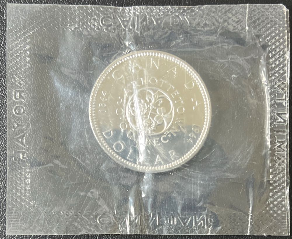 1964 Canada Silver Dollar Charlottetown Commemorative $1 Coin  coin collectible - Main Image 2
