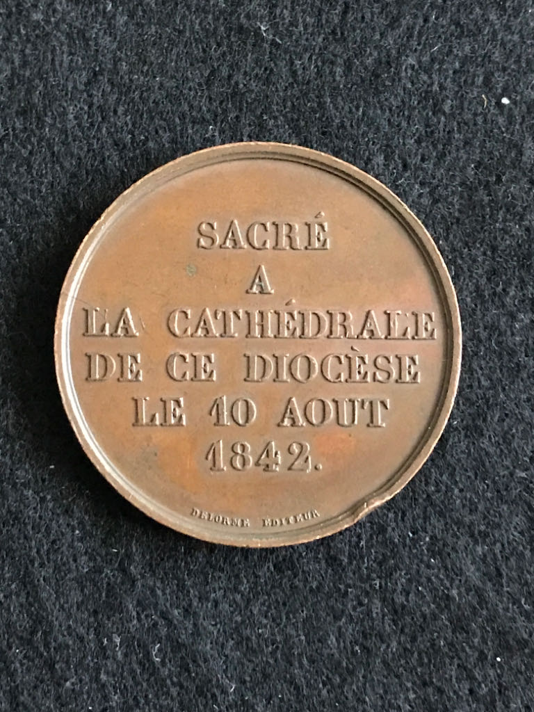 Bishop Guillaume-Laurent-Louis Angebault Medal  coin collectible - Main Image 2