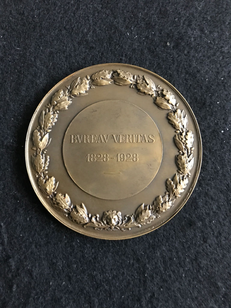 Bureau Veritas 1828-1928 Medal  coin collectible - Main Image 2