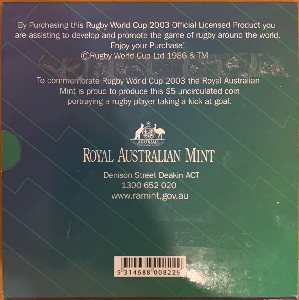 Rugby World Cup 2003  coin collectible - Main Image 2