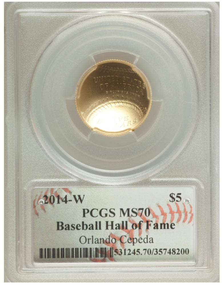 2014 W Orlando Cepeda  coin collectible - Main Image 2