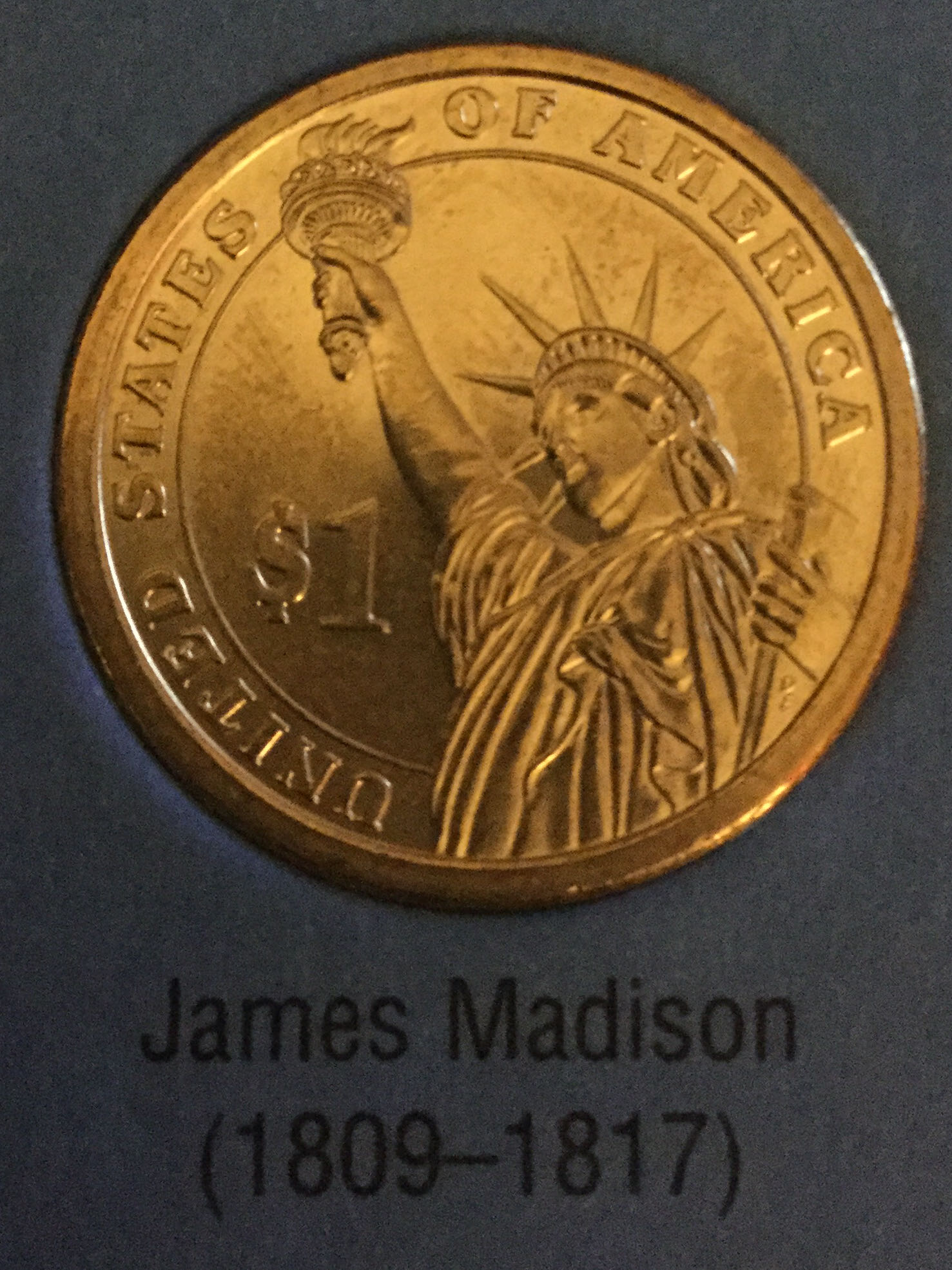 2007-P James Madison $1.00  coin collectible - Main Image 2