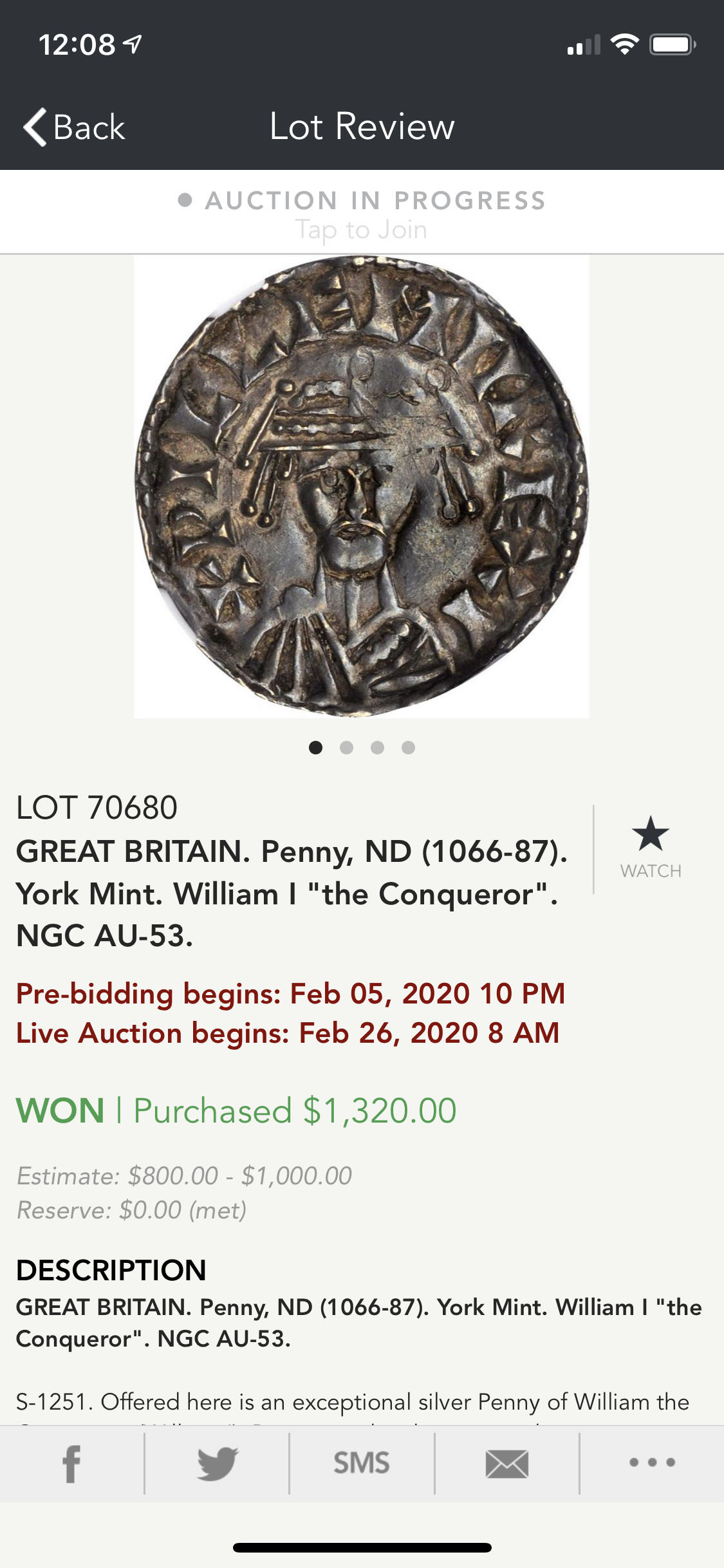 Great Britain William I penny  coin collectible - Main Image 2