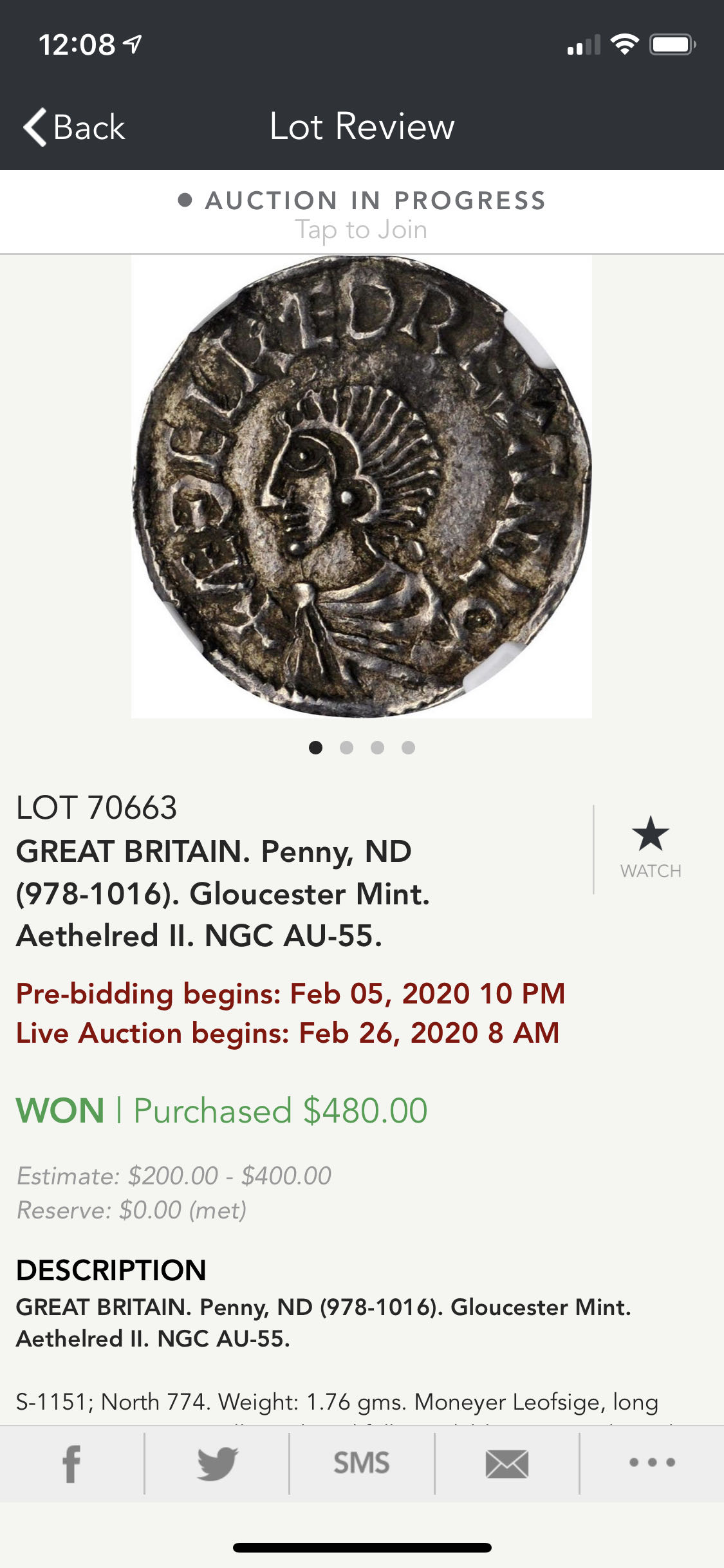 Great Britain, Anglo-Saxon, Aethelred  coin collectible - Main Image 2