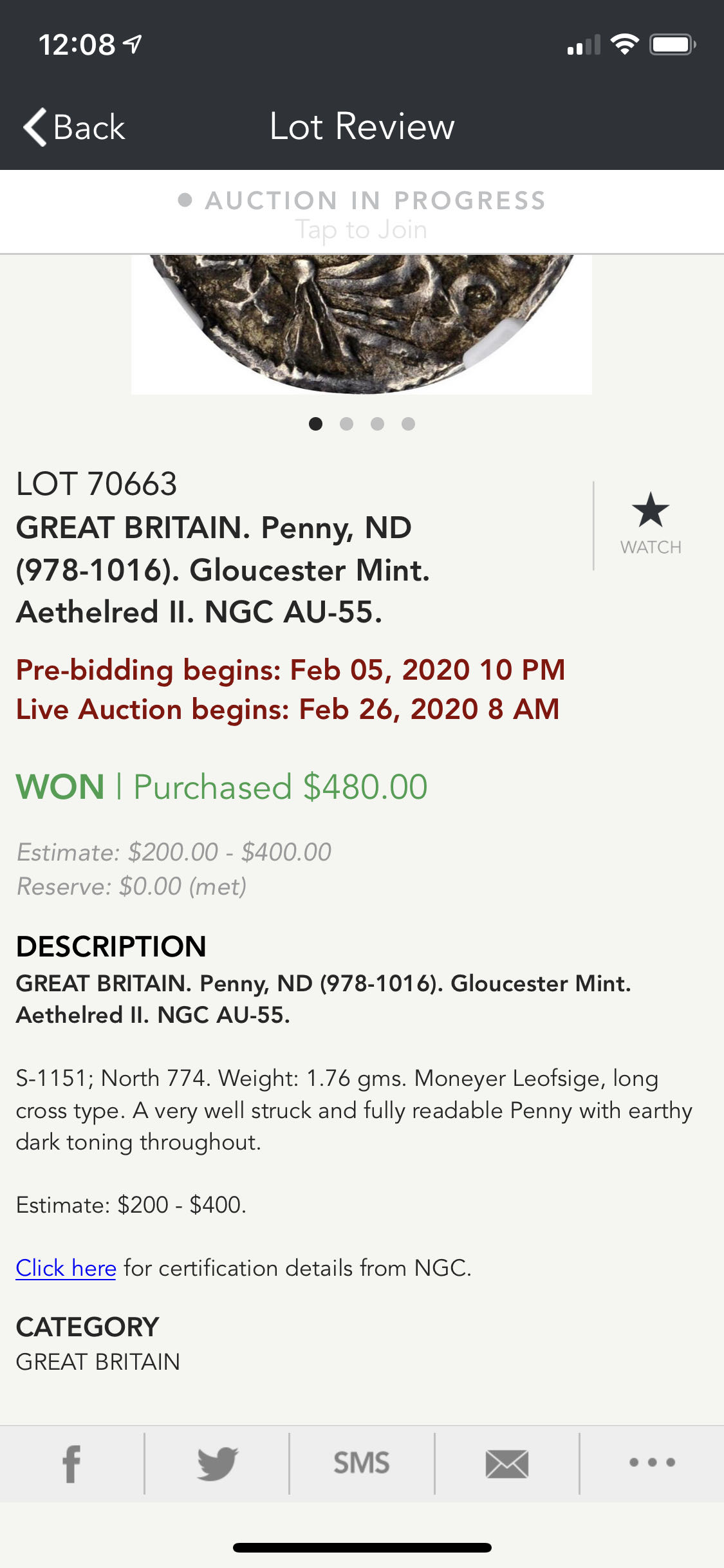 Great Britain, Anglo-Saxon, Aethelred  coin collectible - Main Image 3