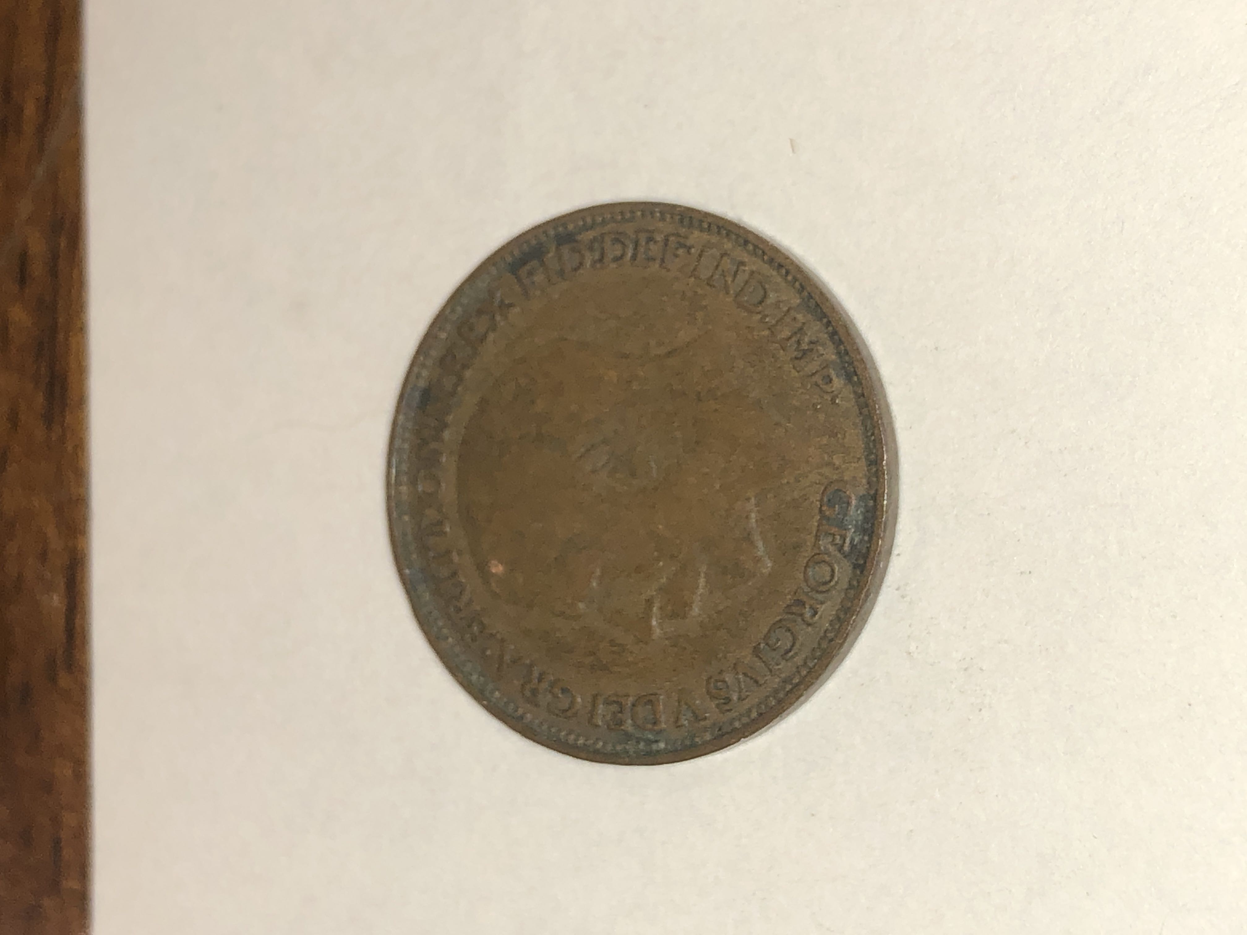 1925 Farthing  coin collectible - Main Image 2