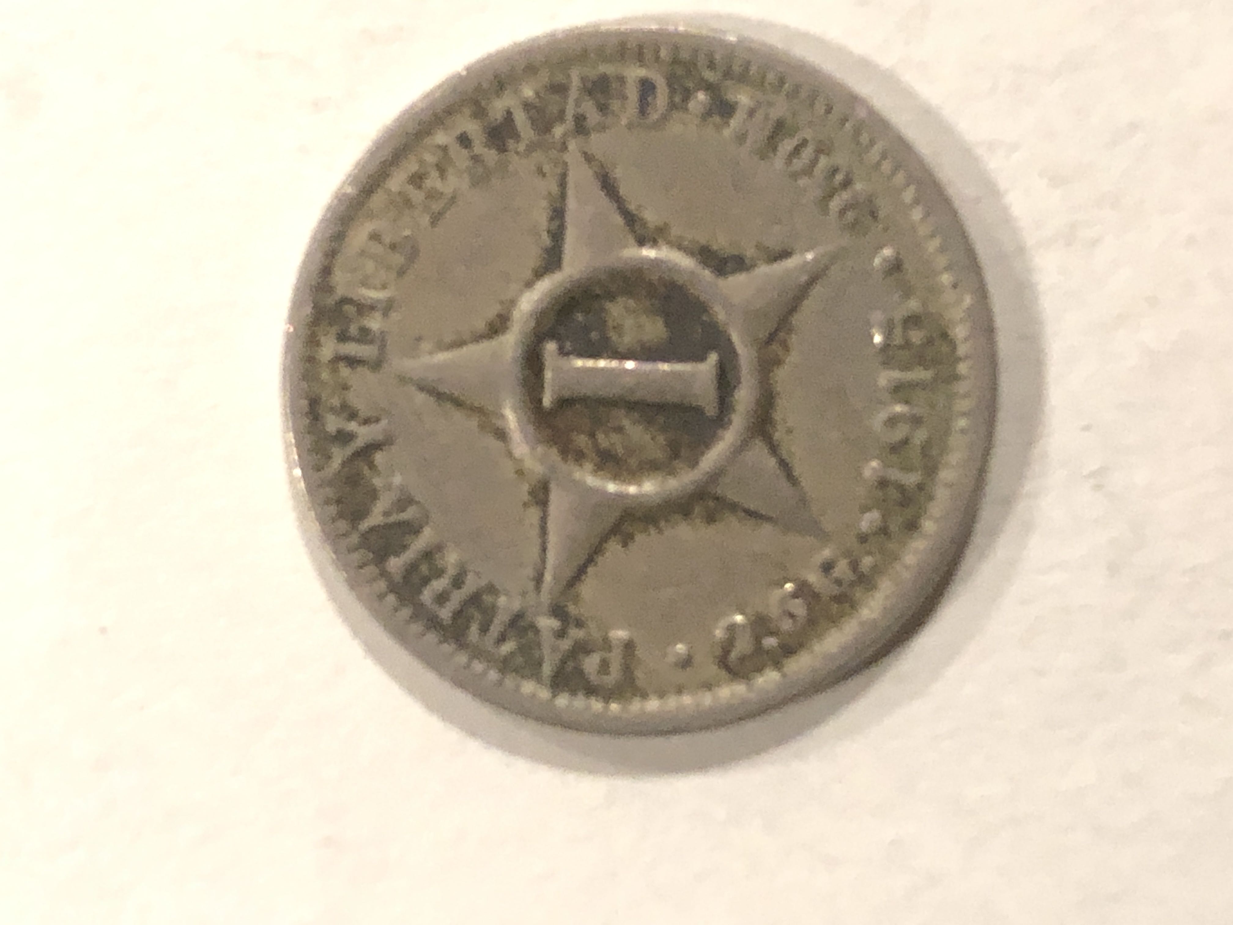Cuba SILVER COIN PATRIA Y LIBERTAD 1915 UN CENTAVO SILVER  coin collectible - Main Image 2