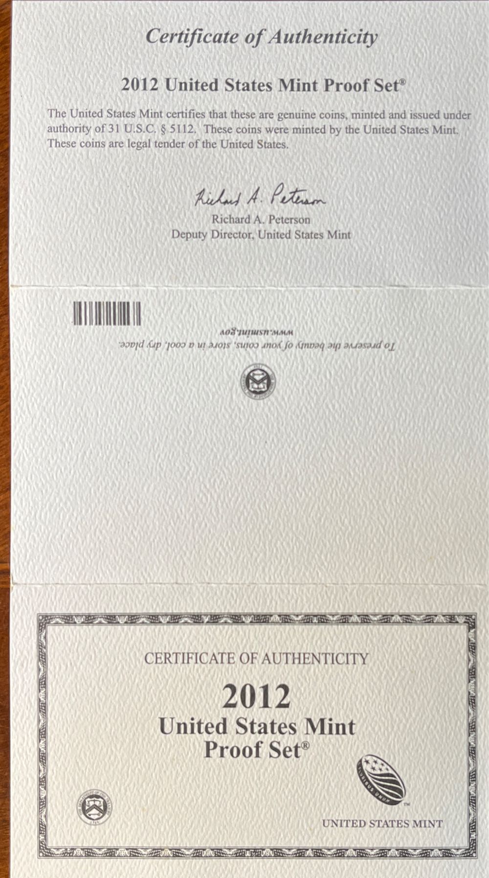 2012 United States Mint Proof Set 2012  coin collectible [Barcode 704785360075] - Main Image 4