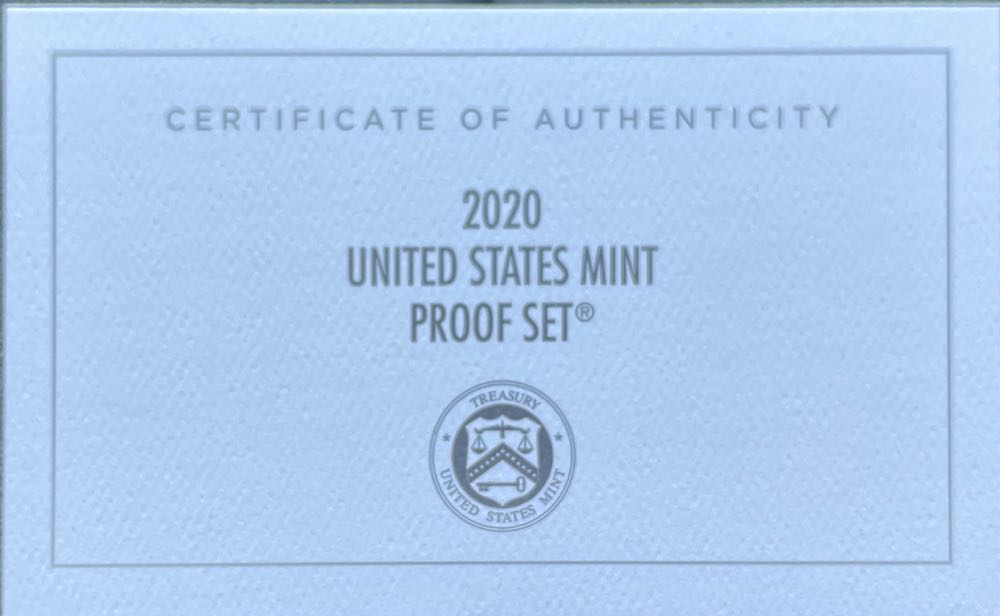 Standard 2020 U.S. Mint Proof Set  coin collectible [Barcode 704786160100] - Main Image 2