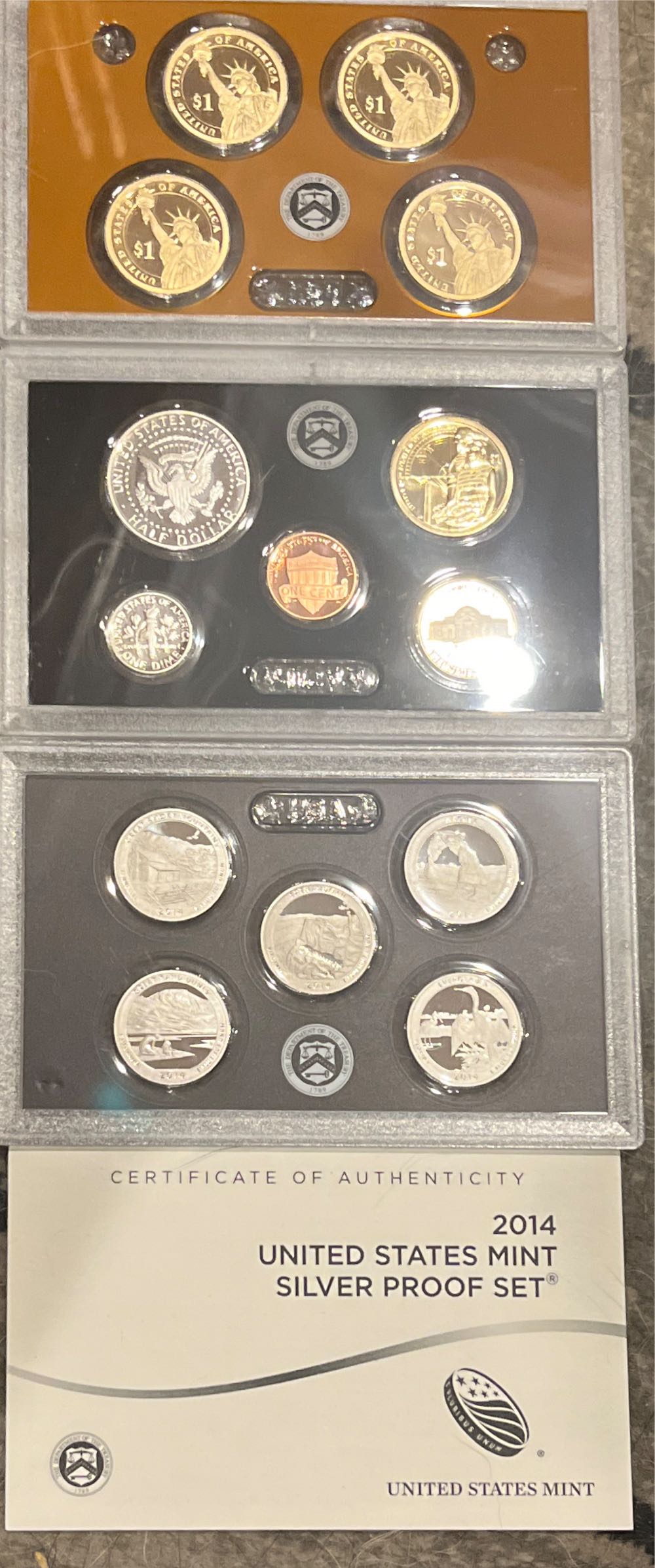 2014 U.S. Mint Silver Proof Set   coin collectible [Barcode 704785580633] - Main Image 3