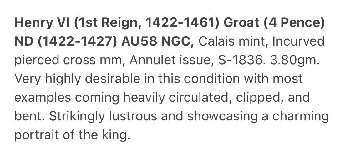 Great Britain Henry VI groat  coin collectible - Main Image 3