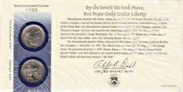 Massachusetts State Quarter First Day Commemorative Coin Cover  coin collectible - Main Image 2