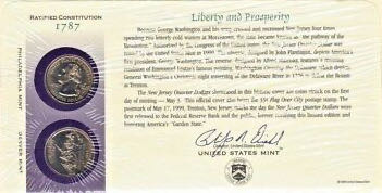 New Jersey State Quarter First Day Commemorative Coin Cover  coin collectible - Main Image 2