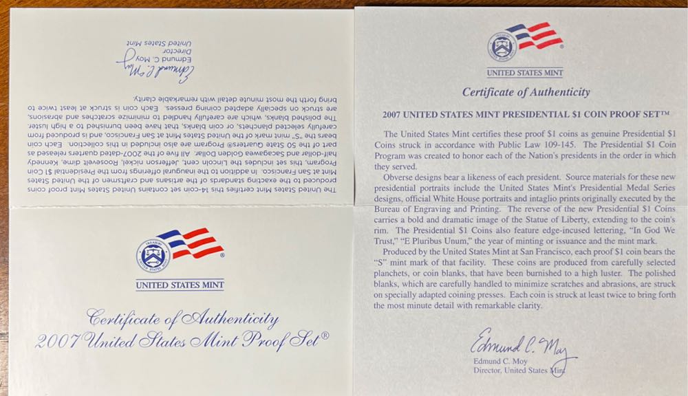 2007 United States Mint Proof Set 2007  coin collectible [Barcode 704785053557] - Main Image 4