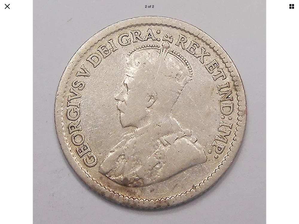 1917 5 Cent Silver  coin collectible - Main Image 2