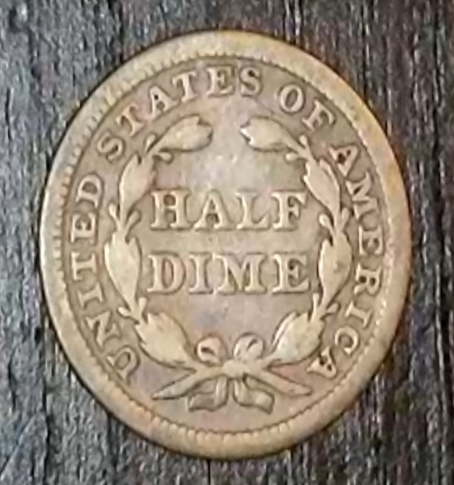 1858 Seated Liberty Half Dime  coin collectible - Main Image 2