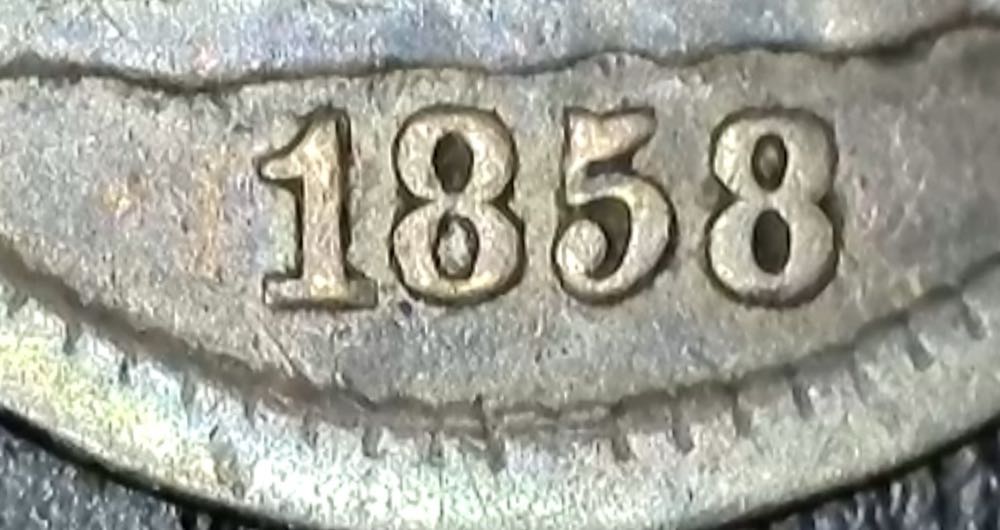 1858 Seated Liberty Half Dime  coin collectible - Main Image 3