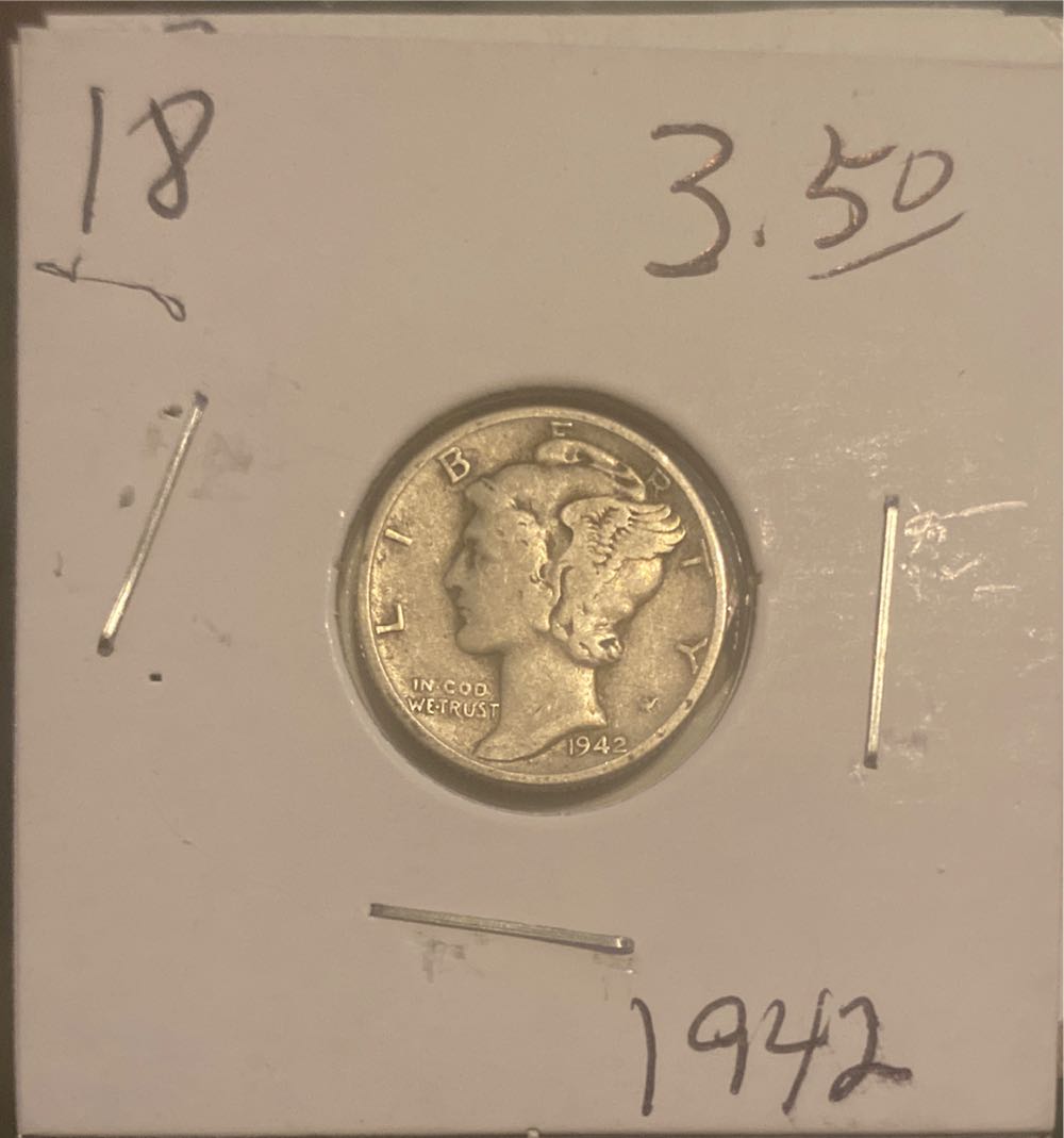 1942 Mercury Dime  coin collectible - Main Image 2
