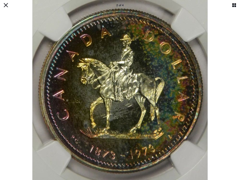 1973 Canadian Silver dollar  coin collectible - Main Image 3