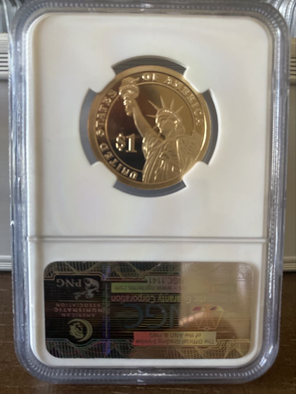 Presidential Dollar  coin collectible [Barcode 020837693321598024] - Main Image 2