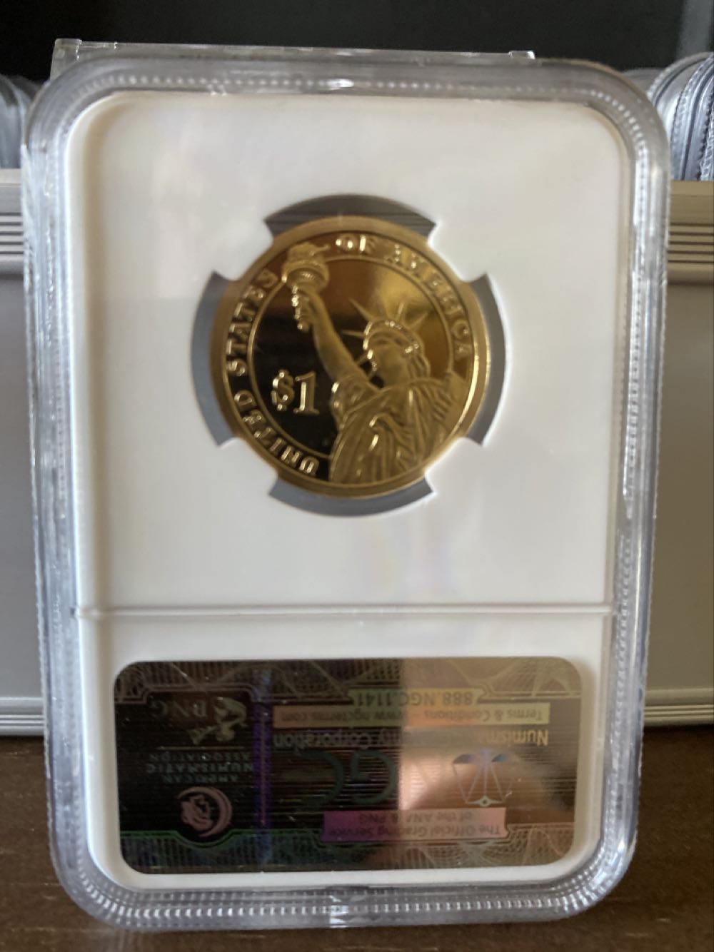 Presidential Dollar  coin collectible [Barcode 02080669001217033031] - Main Image 2