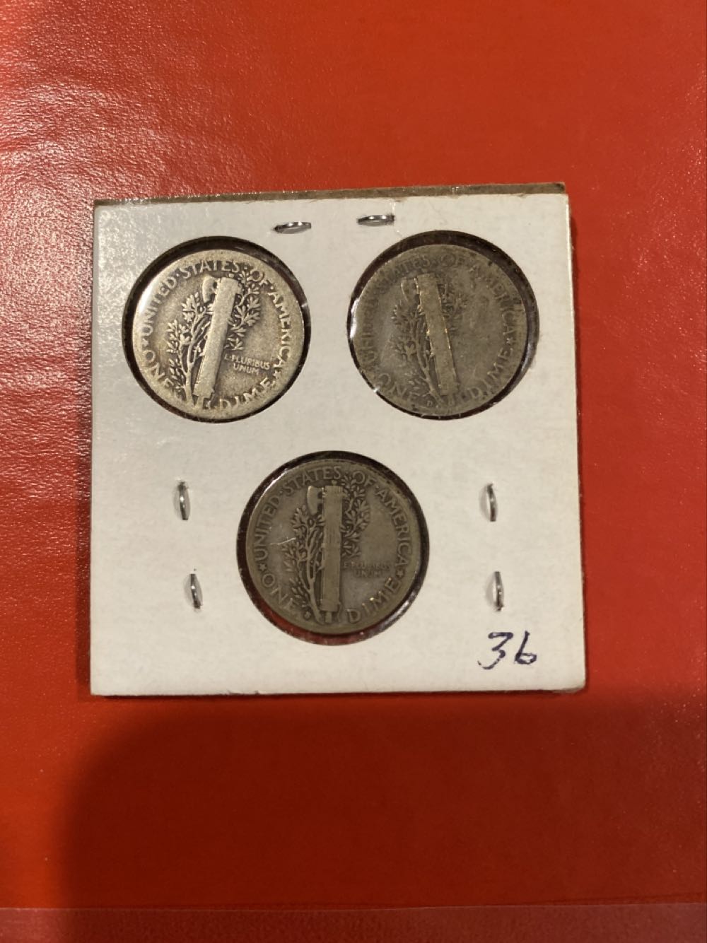 1936S Mercury Dime  coin collectible - Main Image 2