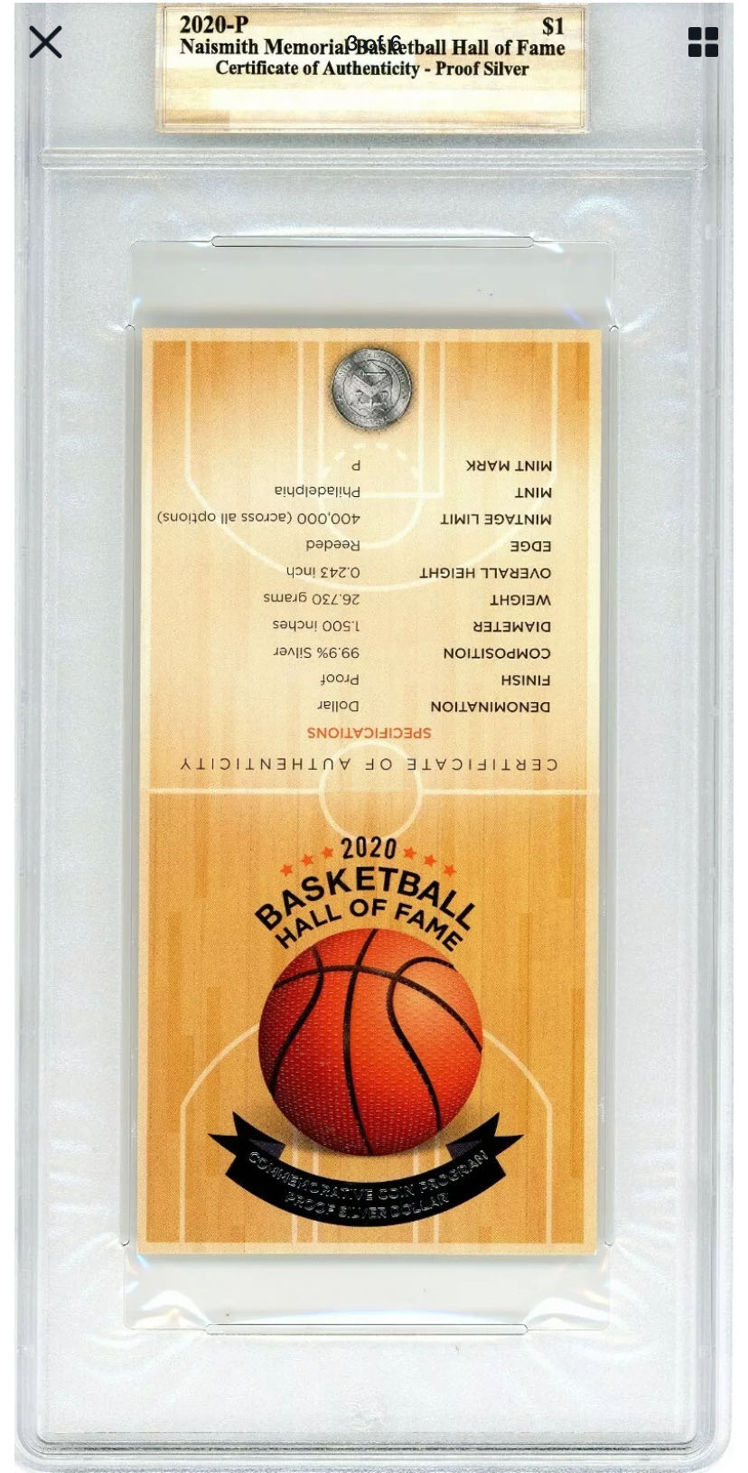 2020 P Dominique Wilkins  coin collectible - Main Image 3