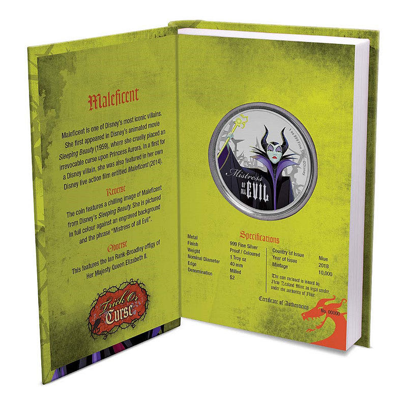 2018 Niue $2 Disney Villains: Maleficent 1 oz Fine Silver Coin  coin collectible - Main Image 4