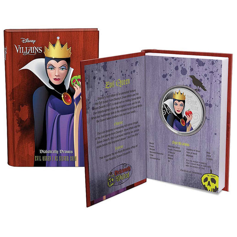 2018 Niue $2 Disney Villains: Evil Queen 1 oz Fine Silver Coin  coin collectible - Main Image 4