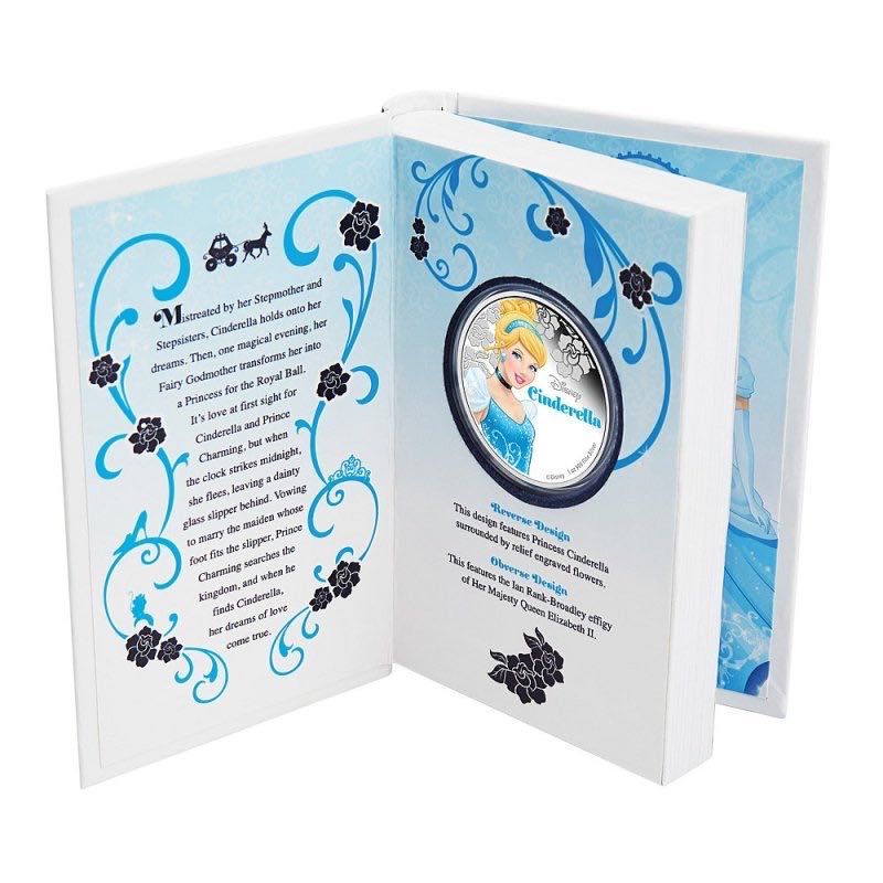 2015 Niue $2 Disney Princess: Cinderella - 1 oz Fine Silver Coin  coin collectible - Main Image 4