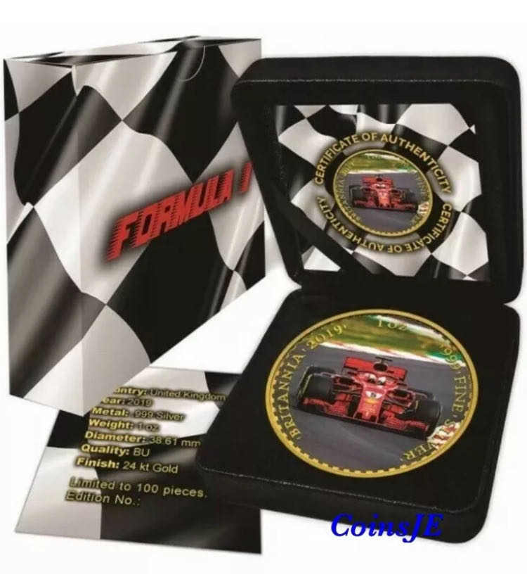 Formula 1 Coloured Boxed Coa  coin collectible - Main Image 3