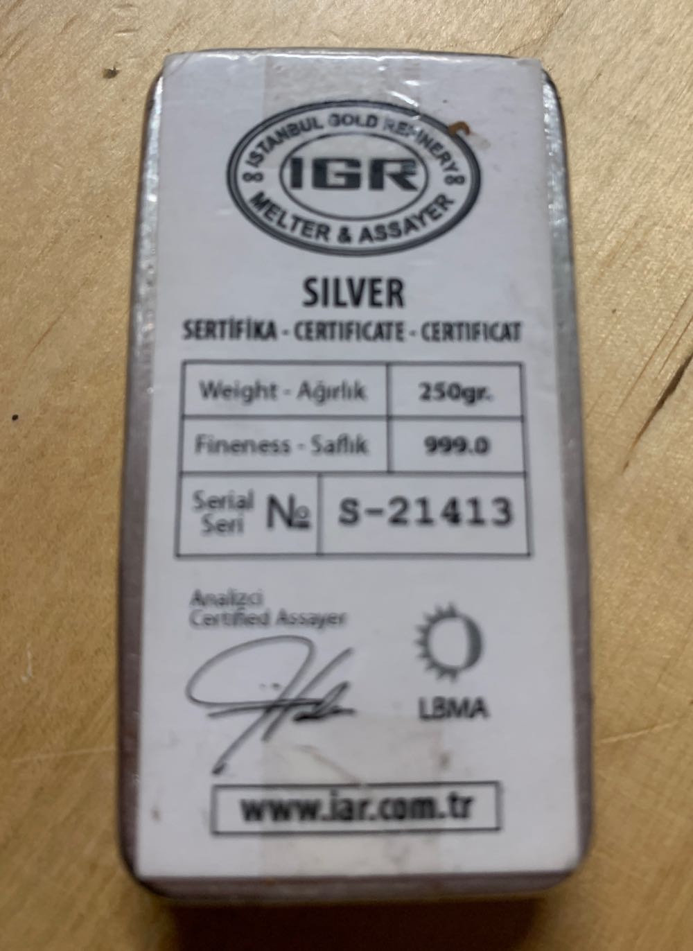 Ingot Instanbul 250g S-21413  coin collectible - Main Image 2