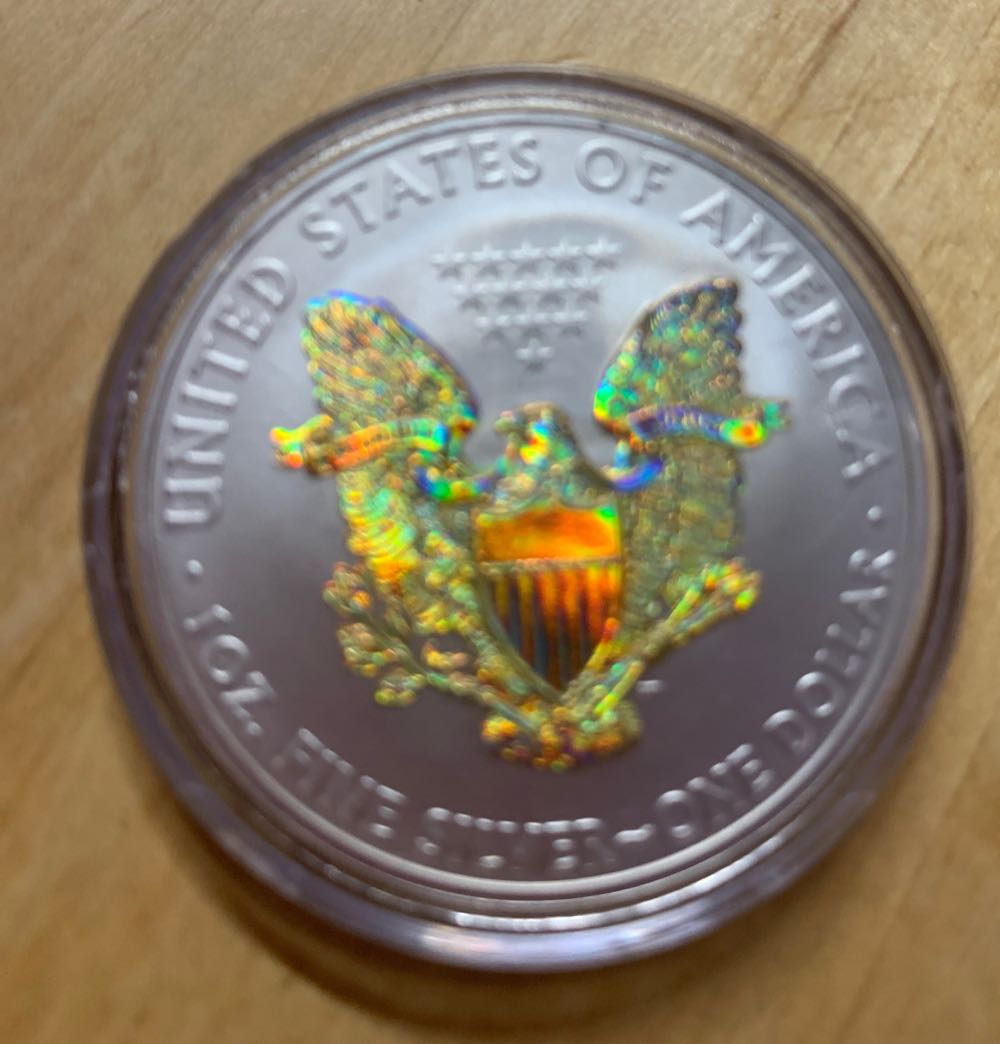 Silver Eagle Coloured  coin collectible - Main Image 2