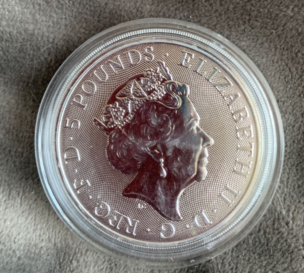 Queens Beast White Lion Of Mortimer 2 Oz  coin collectible - Main Image 2