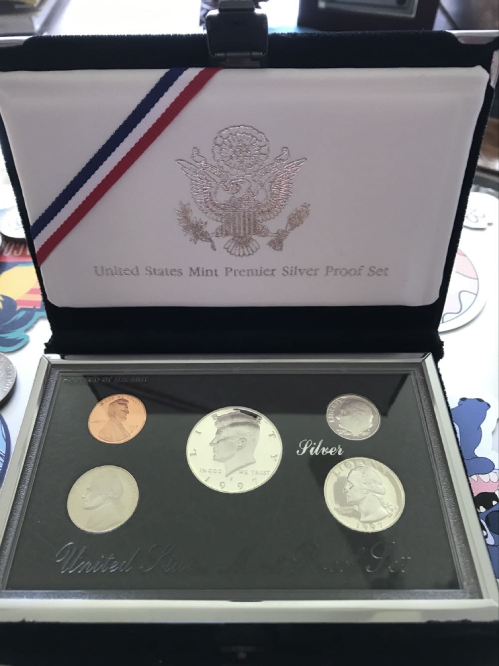 1997 united states mint premier silver proof set  coin collectible - Main Image 2