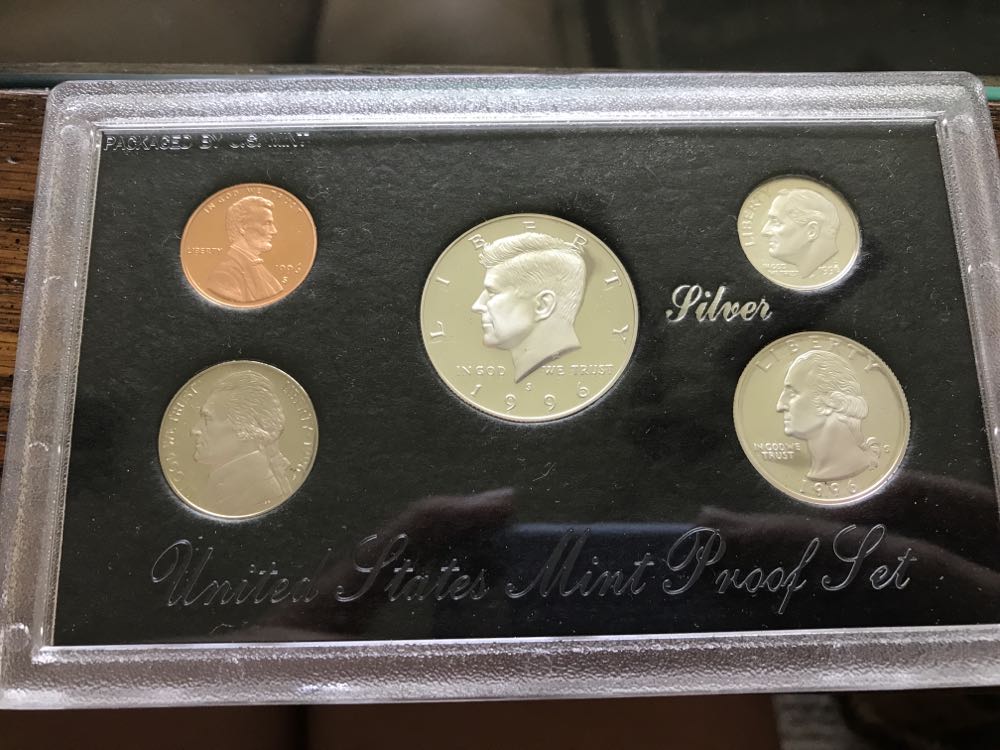1996 united states mint silver proof set  coin collectible - Main Image 2