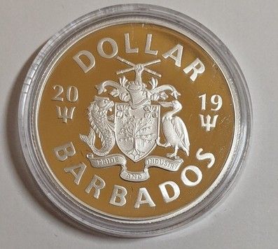 2019 Barbados 3/4oz. Silver $1 The Bat Signal  coin collectible - Main Image 2